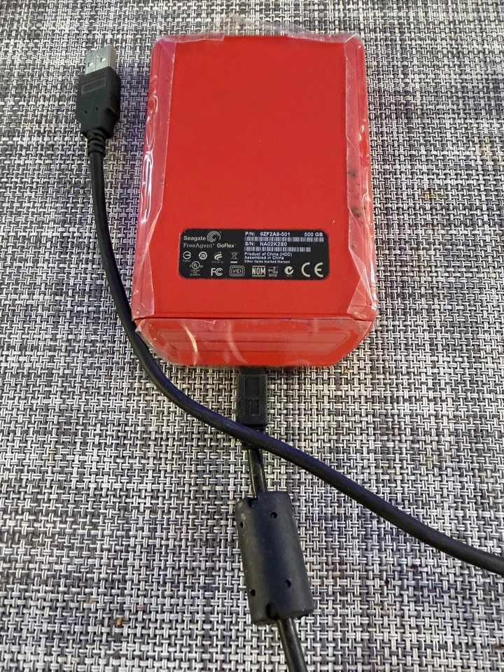 Seagate FreeAgent GoFlex 500GB Red Mint Condition - Image 3 of 3