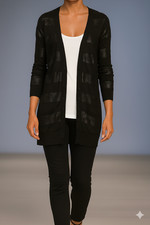 new RRP 170 WITCHERY BLACK WOOL SEQUINED CARDIGAN M