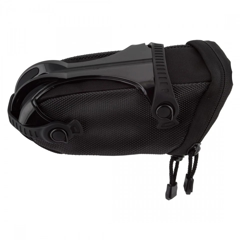 Bolsa de bicicleta Clean Motion Pelikan SMS negra con correa de silicona con marco duro y Foto 3 de 4