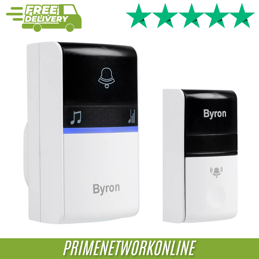 Byron Kinetic White Wireless Doorbell Set – Model DBY-23612BS 100% ORIGINAL ⭐⭐⭐⭐