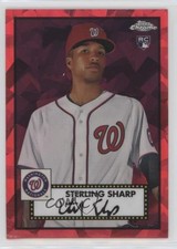 2021 Chrome Platinum Anniversary Red Atomic Refractor 92/100 Sterling Sharp 13w2