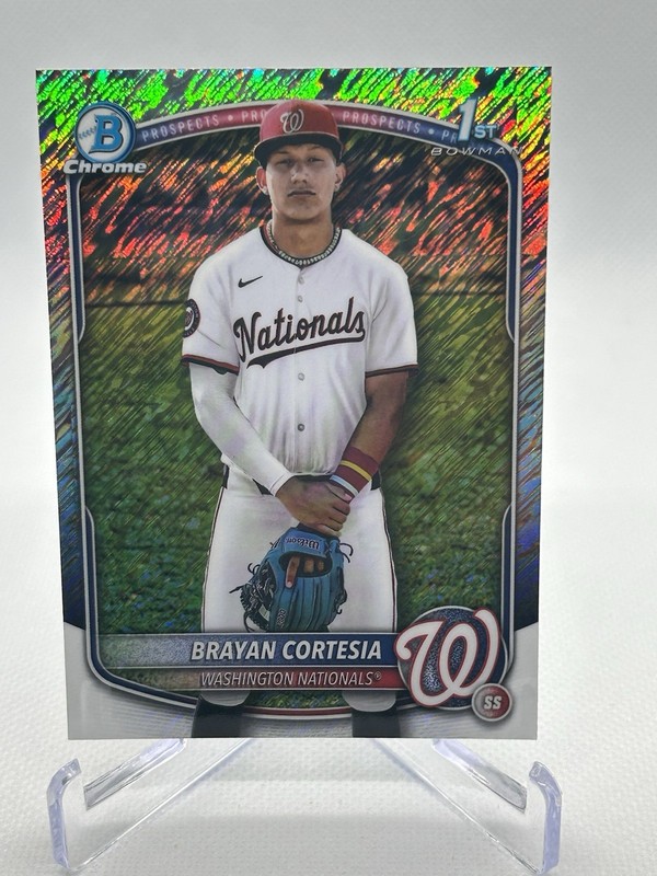 2025 Bowman Chrome - Prospects Brayan Cortesia #BCP-211 Shimmer Refractor (RC)