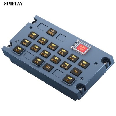 ECAM Flight Simulation Panel with EMER CANC Push Button For X-Plane MSFS
