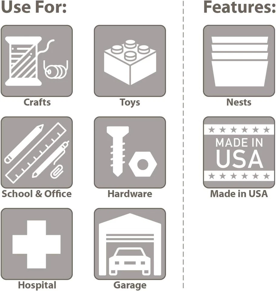 Caixas de armazenamento 12 x 3 x 4 pol, pacote com 24, para organizar cozinha | Despensa - Imagem 3 de 4