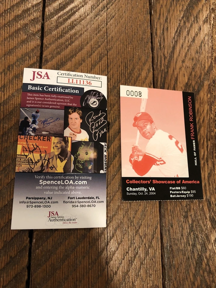 Frank Robinson Signed 16x20 Photo - Orioles JSA Certified! HoF! - Image 4 of 4