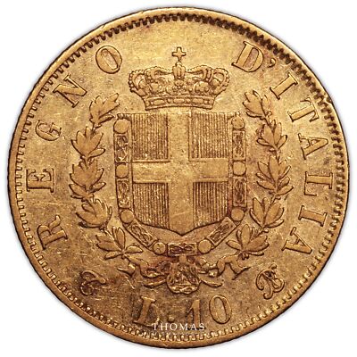 Coin - Italy Victor Emmanuel II - Gold - 10 Lire 1865 Turin 