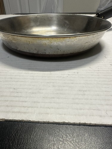 VINTAGE REVERE WARE 10 INCH SKILLET/FRY PAN COPPER BOTTOM CLINTON ILL. No Lid - Picture 2 of 7