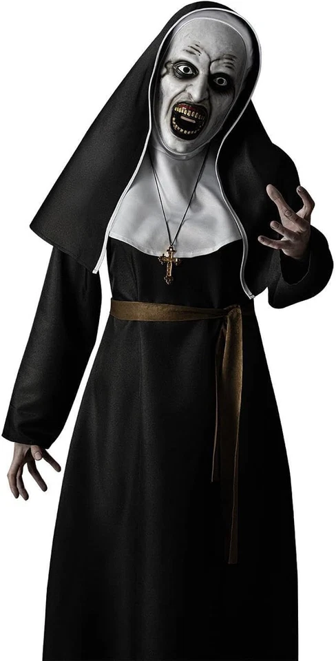Smiffys 81011 Monja, Disfraz Valek, Unisex Adulto, Blanco y Negro, M-Reino Unido Talla 12-14 Foto 2 de 3