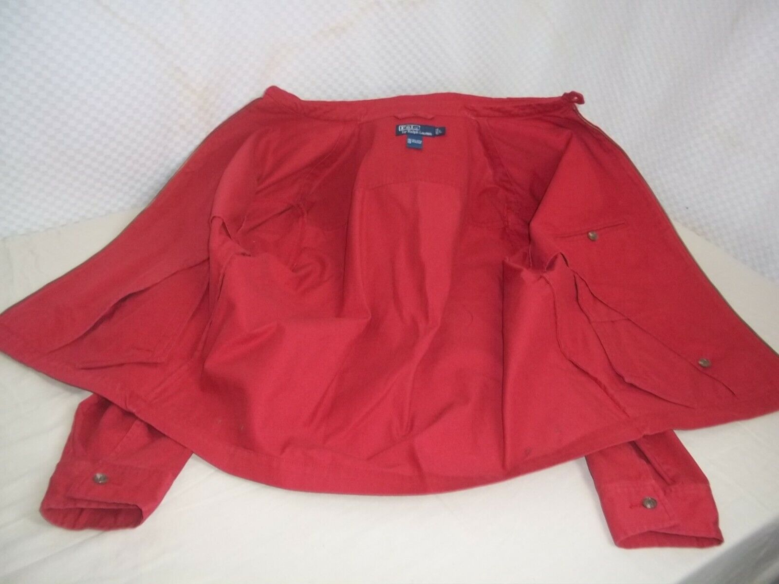 Polo Ralph Lauren Solid Red Zipper Front Cotton S… - image 9