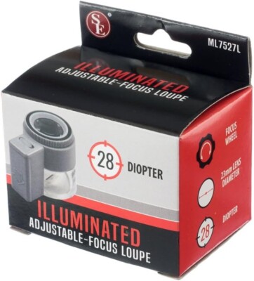 Sona Enterprises ML7527L 1-1/4'' Illuminated Adjustable Focus 8x Magnifier