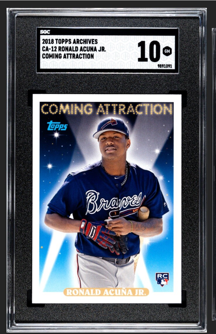 2018 TOPPS ARCHIVES RONALD ACUNA JR COMING ATTRACTION #CA-12 SGC 10 ROOKIE RC