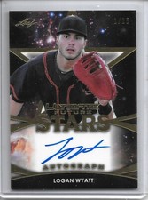2019 Leaf Ultimate LOGAN WYATT GOLD ON CARD AUTO AUTOGRAPH RC SP #1/25 GIANTS!
