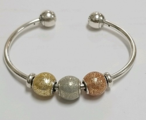 Sterling silver Pandora bracelet 6.5\