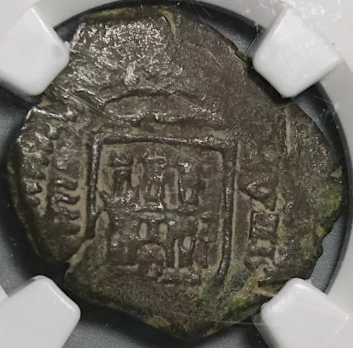 1605 NGC VF 25 Spain 8 Maravedis Philip III Valladolid Lion Coin (21012405C)
