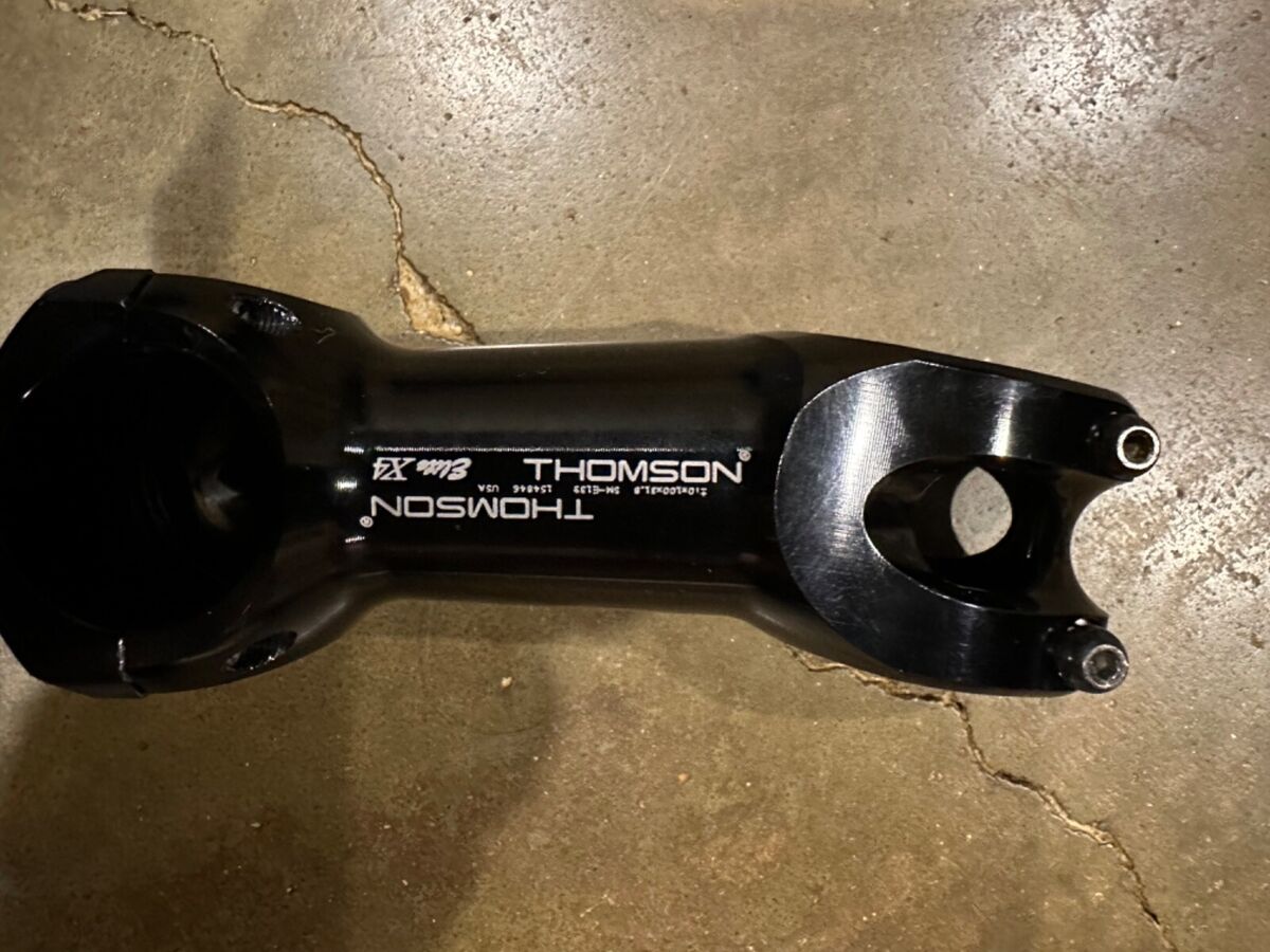 Thomson Elite X4 100mm, +/- 10 degree Bike Stem - Black | eBay Thomson Elite X4 100mm, +/- 10 degree Bike Stem - Black | eBay