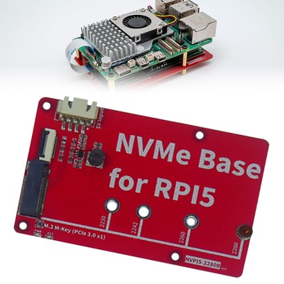 For Raspberry Pi 5 NVMe HAT PCB Convenient for M.2 M-Key 2230 2242 2260 2280 SSD