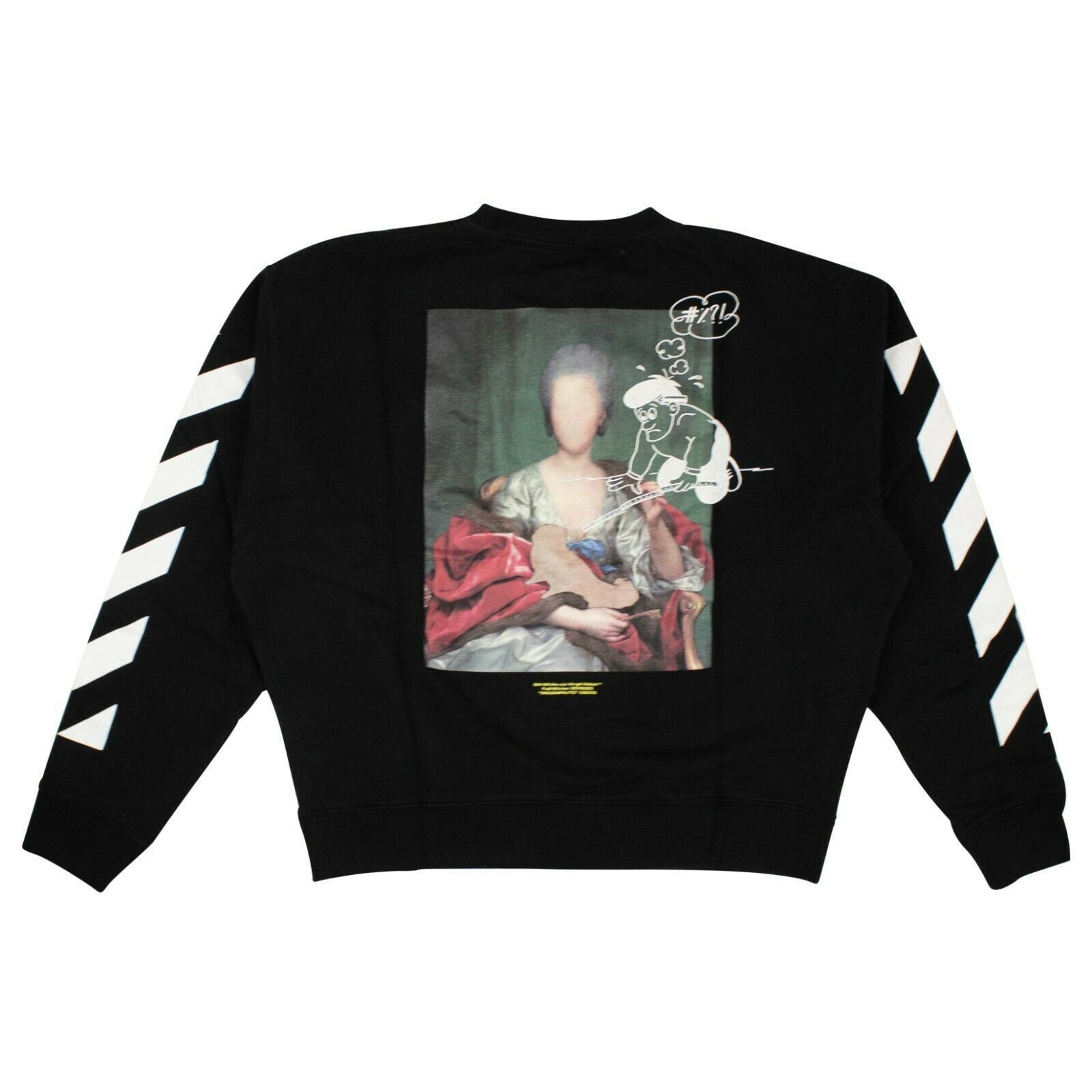 NWT OFF-WHITE C/O VIRGIL ABLOH Black Mariana Crewneck Sweatshirt Size S $580