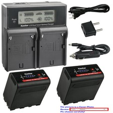 Kastar Battery LCD Dual Fast Charger for Sony NPF960 VL600 YN300 LED Video Light