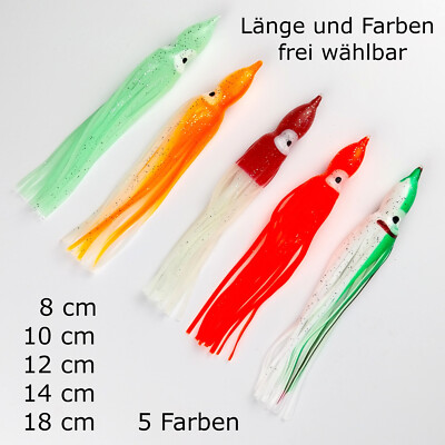 5/10/20 Stück Soft Octopusse 8-18cm Oktopus Beifänger Dorsch Gummi Silikon Köder