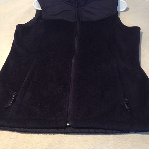 Live for Life Deep Purple Fleece Zip Vest Hooded Jacket Women’s Medium - Picture 2 of 12