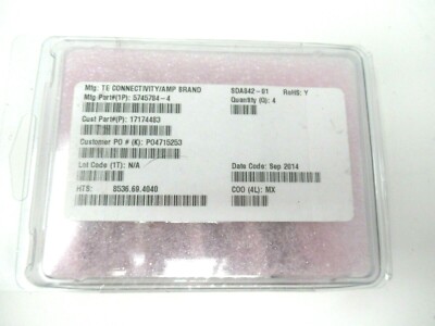 TE Connectivity Amp 5745784-4 D-Sub Anschluss Stecker (Packung 4) Brandneu