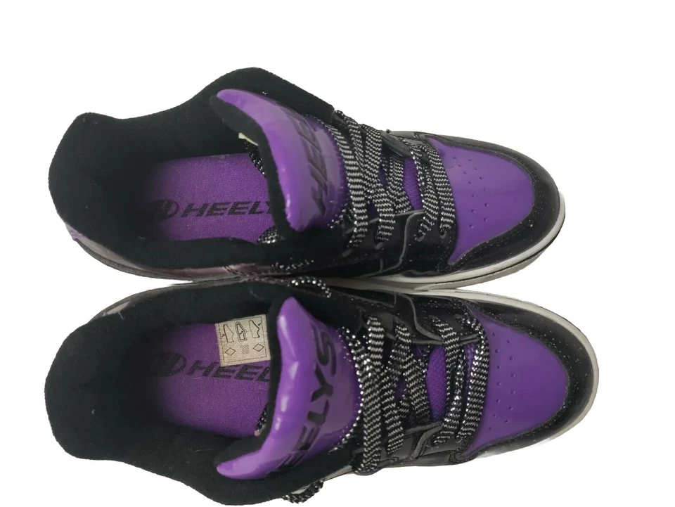 Heelys Youth 5 Wo's 6 Motion Plus Purple Black Galaxy Wheel Shoe Skate 770851 - Image 3 of 4