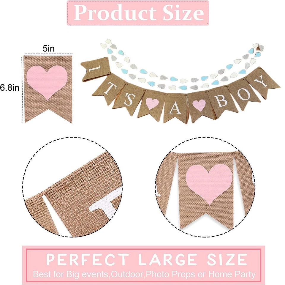 34 PIEZAS Decoraciones de Baby Shower para Niño Decoración de Baby Shower Niños Completo Premium Foto 4 de 4