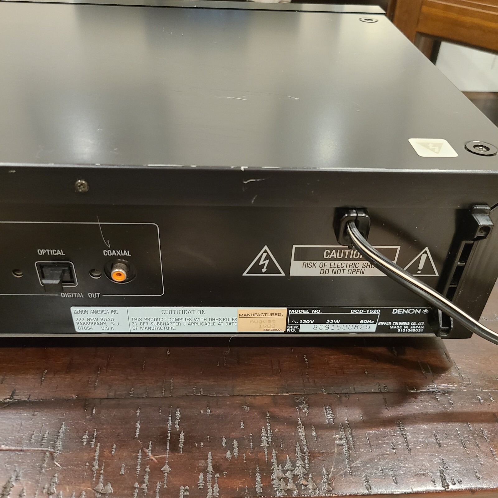 Denon DCD-1520 CD Player(Black) USED