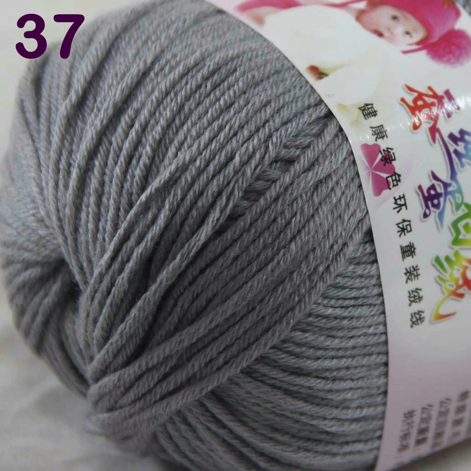 Sale New 8 Balls x 50gr Cashmere Silk Wool Hand Knit Wrap Shawls Crochet Yarn 37 - Image 2 of 4