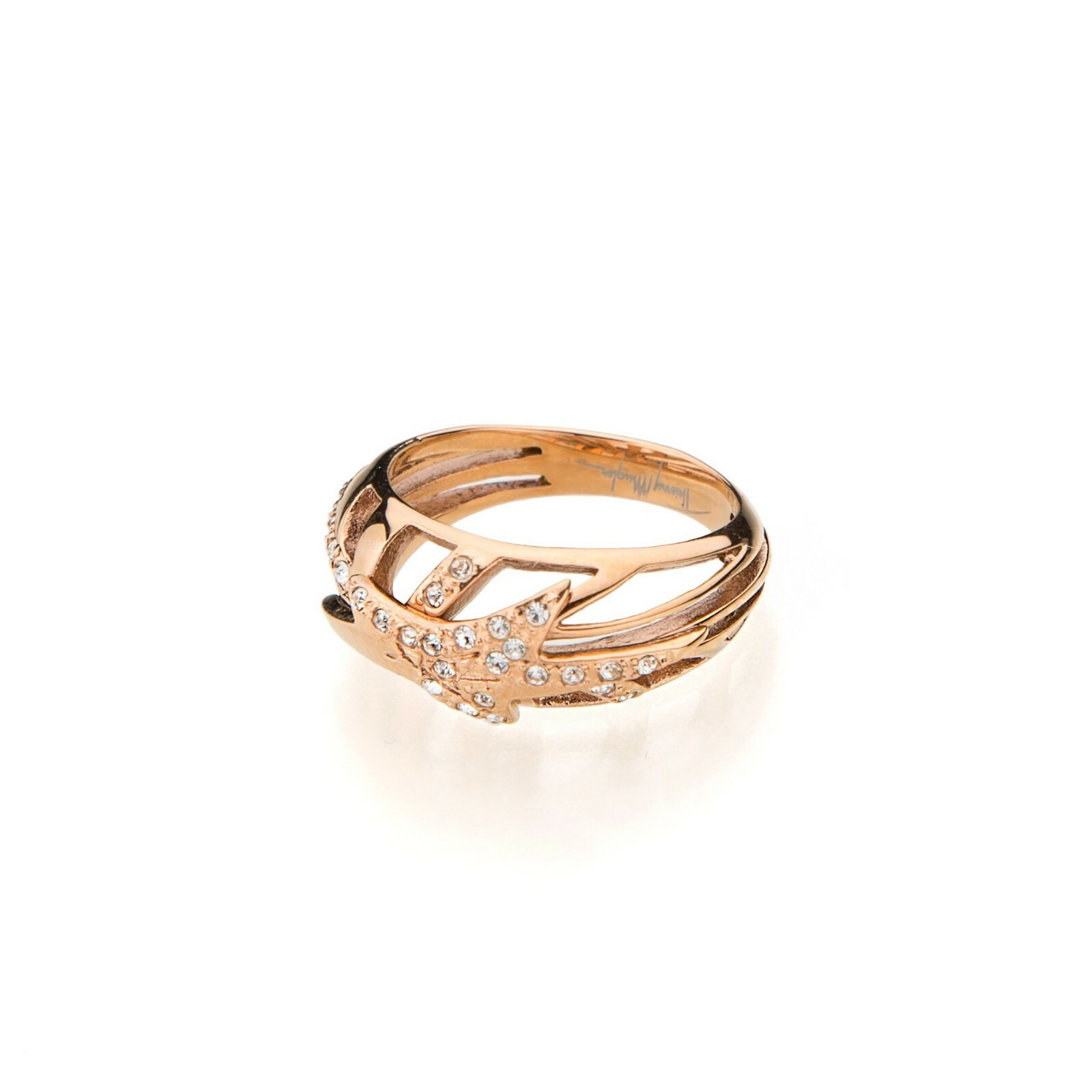 Bague Thierry Mugler en or rose pour illuminer vos tenues de soirée taille 54