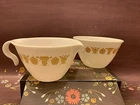 Corelle Corning Butterfly Gold Hook Handle Creamer & Sugar Bowl Vintage