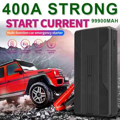 Starthilfe Powerbank 99900mAh Auto PKW Jump Starter Notstart Batterie Ladegerät