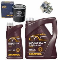 MotoröL Filter Set Mannol 5W-30 API 6 Liter + Schraube FüR Suzuki Grand Vitara I