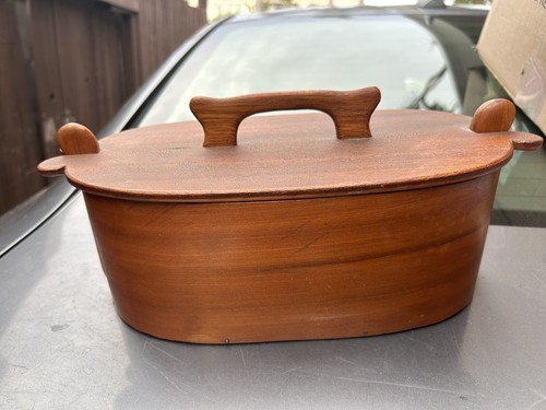 Antique Norwegian Tine Wood Lunchbox 1850’s 13 X 6 X 4.5” - Picture 2 of 18
