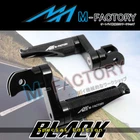 Shinobi Black Adjustable Front Footpegs 40mm for Buell XB12R Firebolt 2004 +