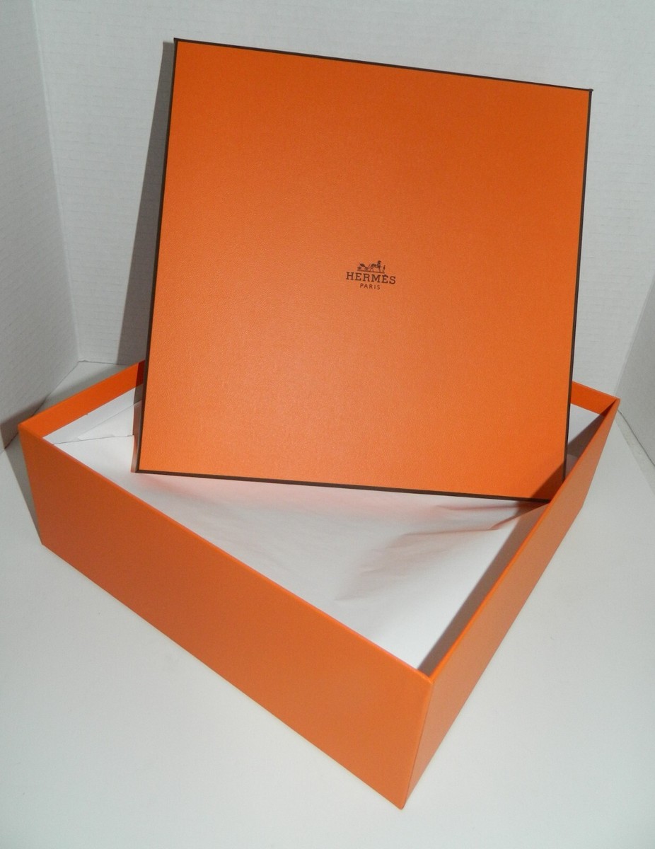 HERMES Classic Orange Box, with Signature Hermes Brown HERMES Classic Orange Box, with Signature Hermes Brown