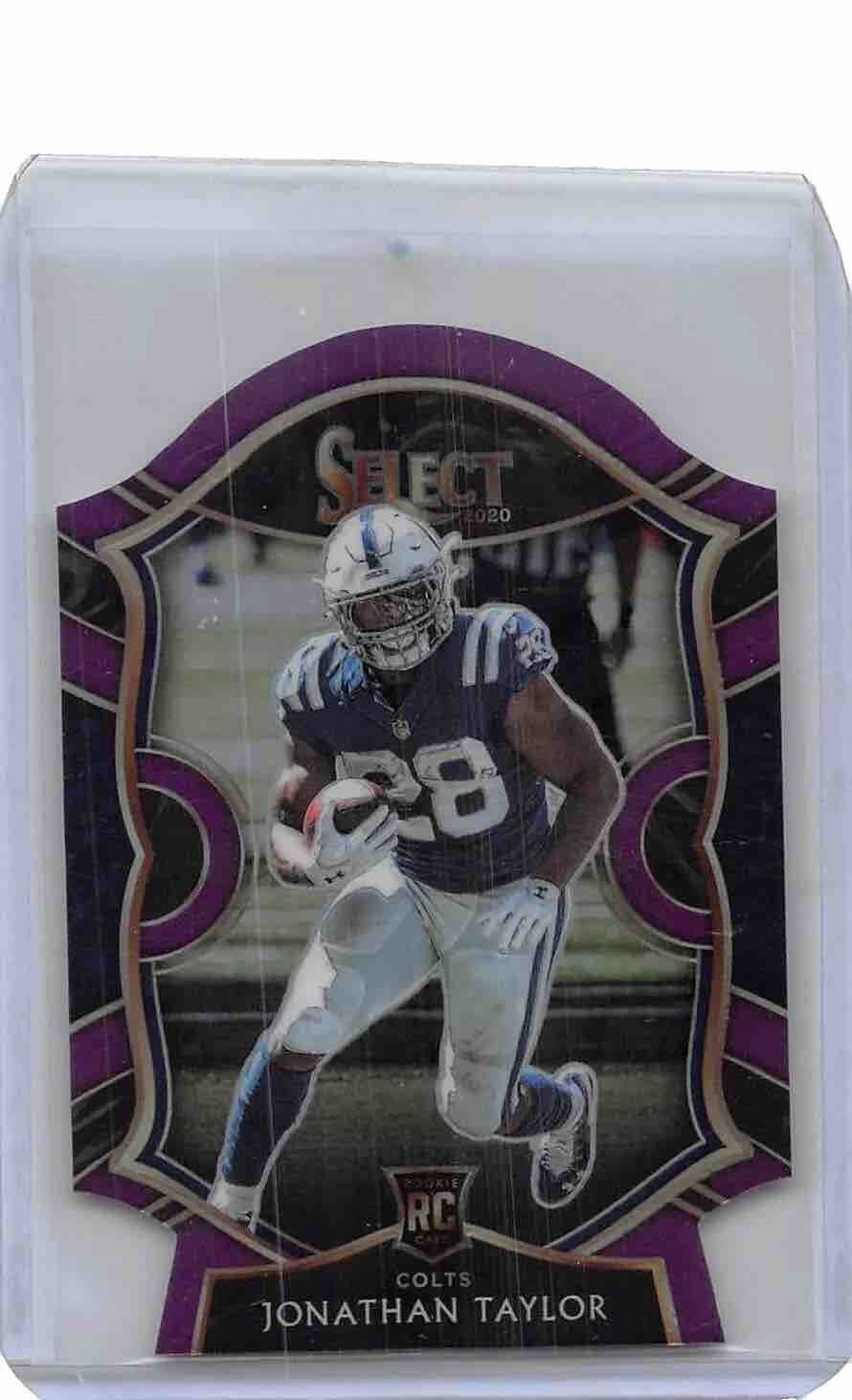 2020 Panini Select - Concourse #53 Jonathan Taylor (RC) Purple Die Cut