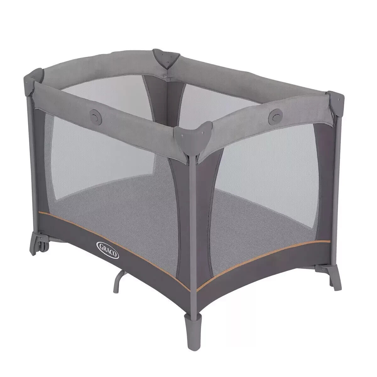 Graco FoldLite LX Unique Travel Cot with Bassinet Folds Down Super Small, Birth to Approx. 3 Years, Midnight Fashion 31 Graco Contour® Bassinet Travel Cot
