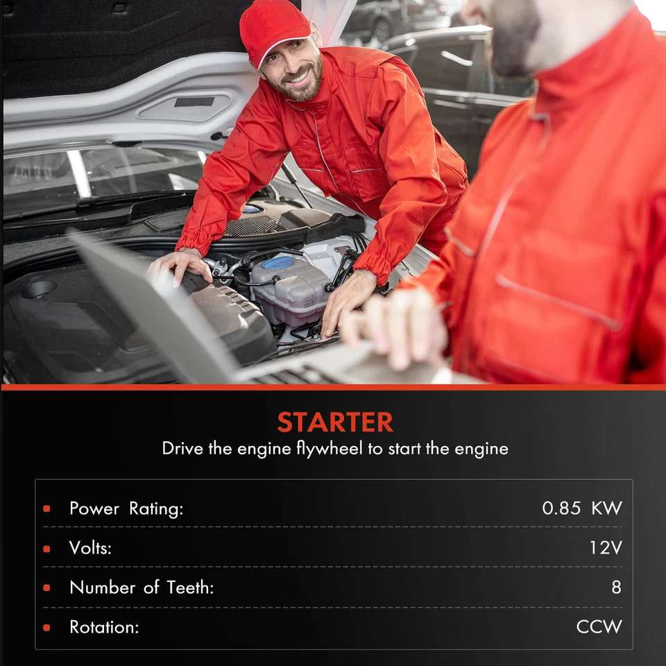 Motor De Arranque Para Ford Aspire 1994-1997 Festiva 1988-1993 L4 1.3L Transmisión Manual Foto 2 de 4