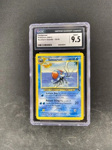CGC 9.5 MINT+ Tentacruel 10/18 Southern Islands Promo Vintage WOTC 2001 Pokémon
