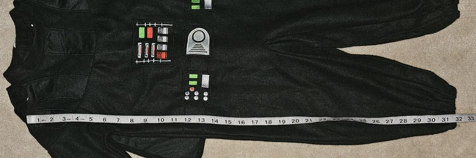 Darth Vader Star Wars Halloween Costume Toddler 3T-4T Rubie's Jumpsuit Headpiece - Image 4 of 4