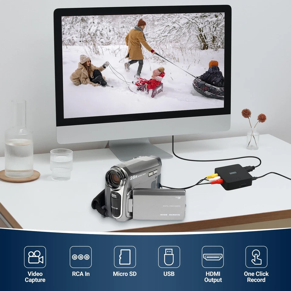 VHS to USB SD RCA Recorder Video Grabber Capture Adaptor DVD - August VGB400 - Image 2 of 4