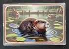 5 oz Copper Beaver Pond Wildlife Colorized Copper Bar in Capsule
