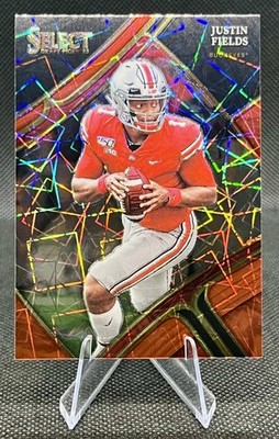 2023 Panini Select Draft Picks Justin Fields Red Lazer #138