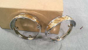 Turn Signal Lens Visors 1986-up Chrome Golden Eagle FXRT FLT Heritage Softail