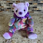 2002 Ty Beanie Baby February Bday Bear W/Birthstone Nose Vintage Stuffed Animal