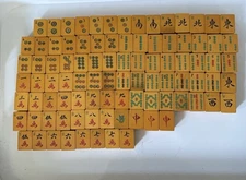 Vintage Jade Green Wafers Mah Jong Tiles, $15. Each Piece. Read!