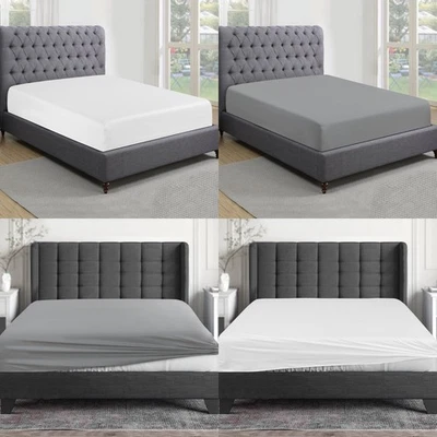 MK HOME TEXTILE 600TC Egyptian Cotton Fitted Sheet 30cm Deep Pocket Double King Super King Size