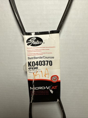 Serpentine Belt-Premium OE Micro-V Belt Gates K040370 - Picture 2 of 4