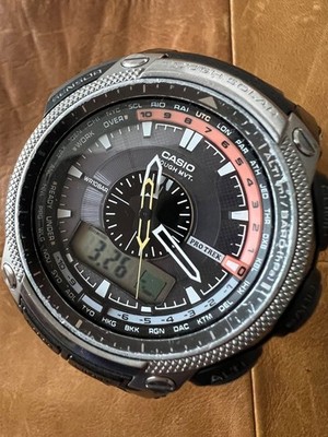 CASIO Pro Trek PRW-5000 Solar Ana-Digi Watch Used